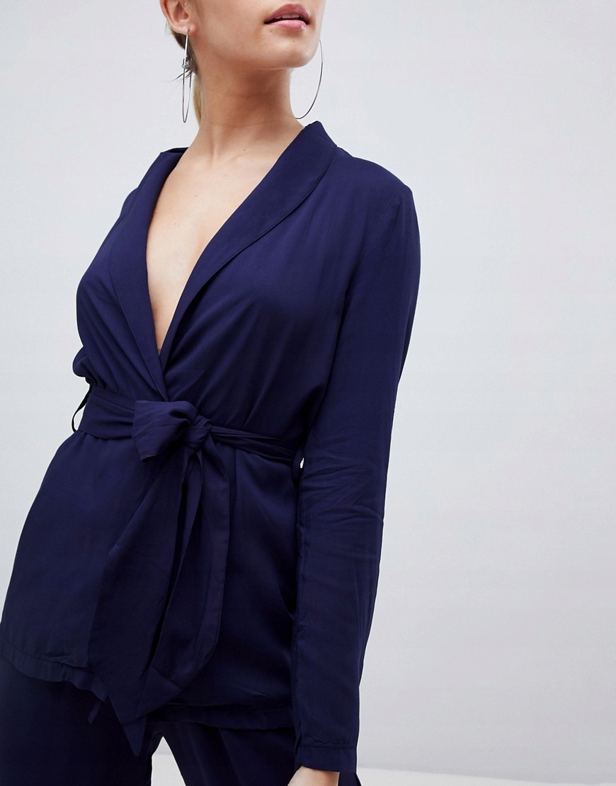 PRETTYLITTLETHING KOSZULA DAMSKA GRANATOWA 36 1ZAS Odcień granatowy