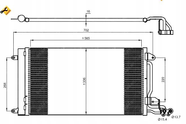 Nrf: Kondenzátor Klimatizace Audi A1 S1 Quattro (8X1