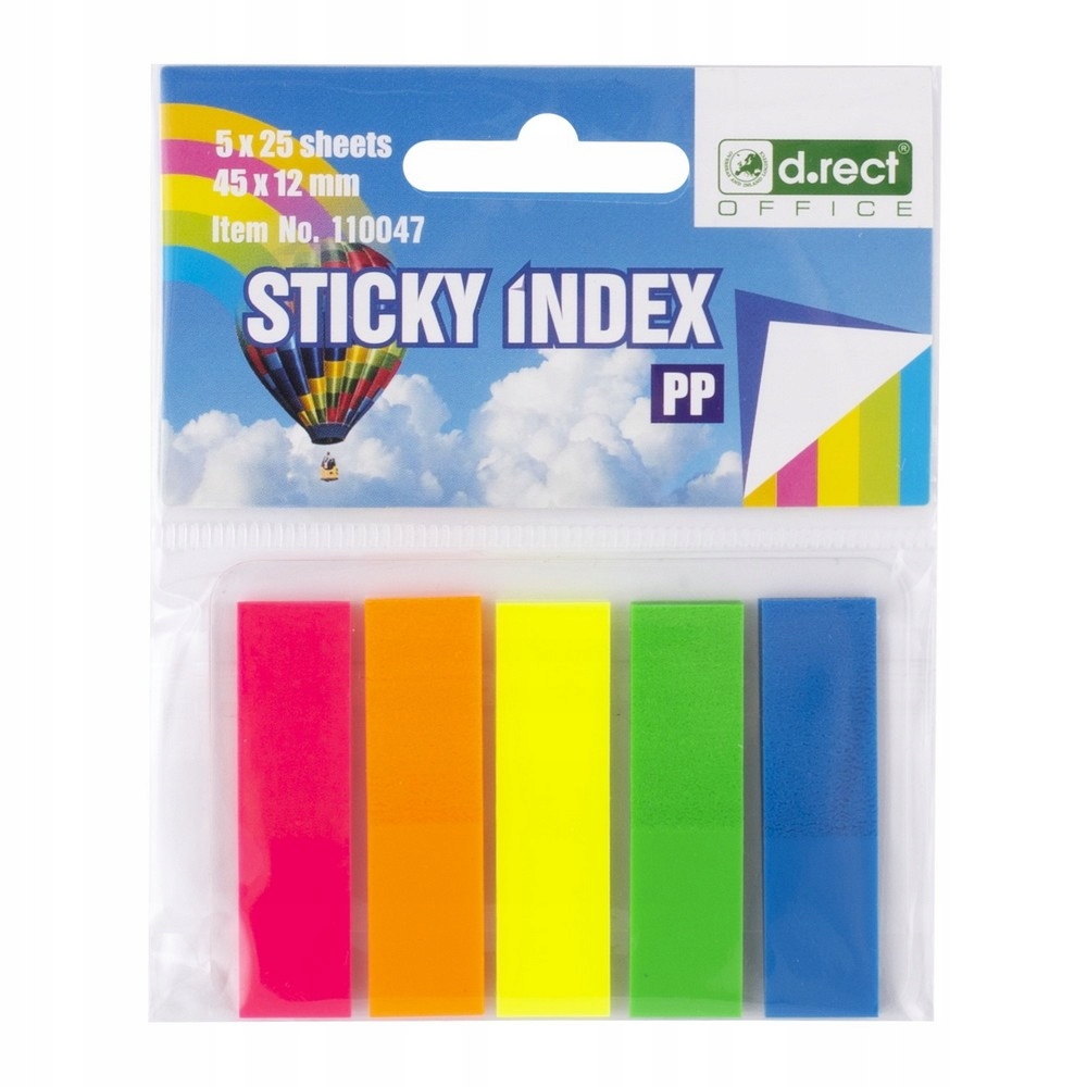 

Zakładki Indeksujące Pp 45x12mm 5x25szt 125 szt