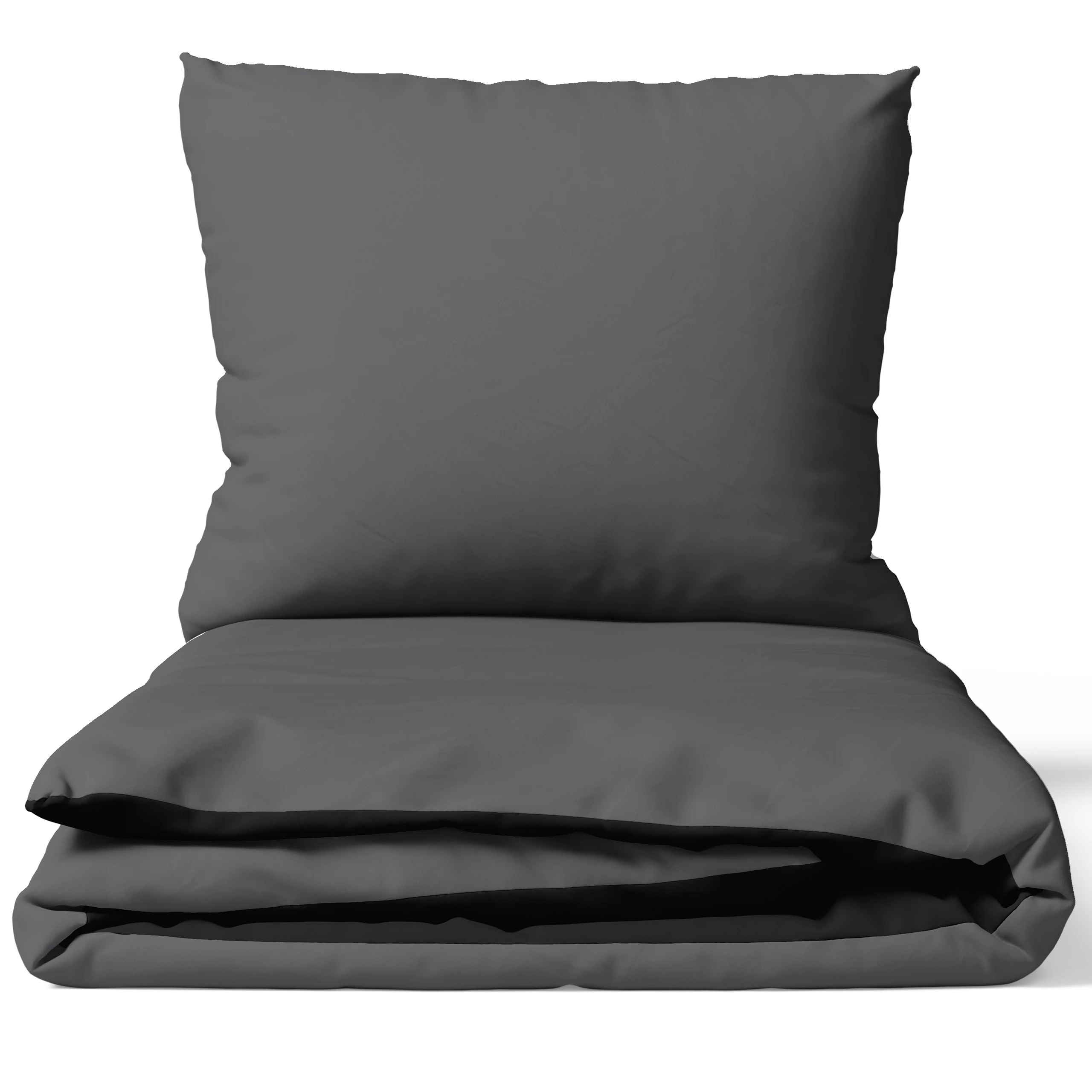Pościel 160x200 Ciemnoszara Czarna Bawełna Premium J&w Onyksowa Noc
