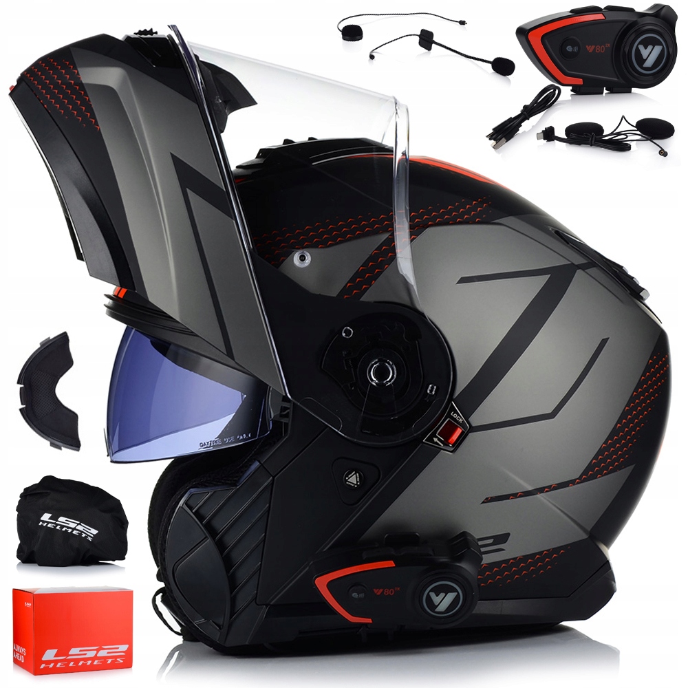 Motocyklová Prilba LS2 FF908 Strobe II Code Čeľusťová Clona Interkom