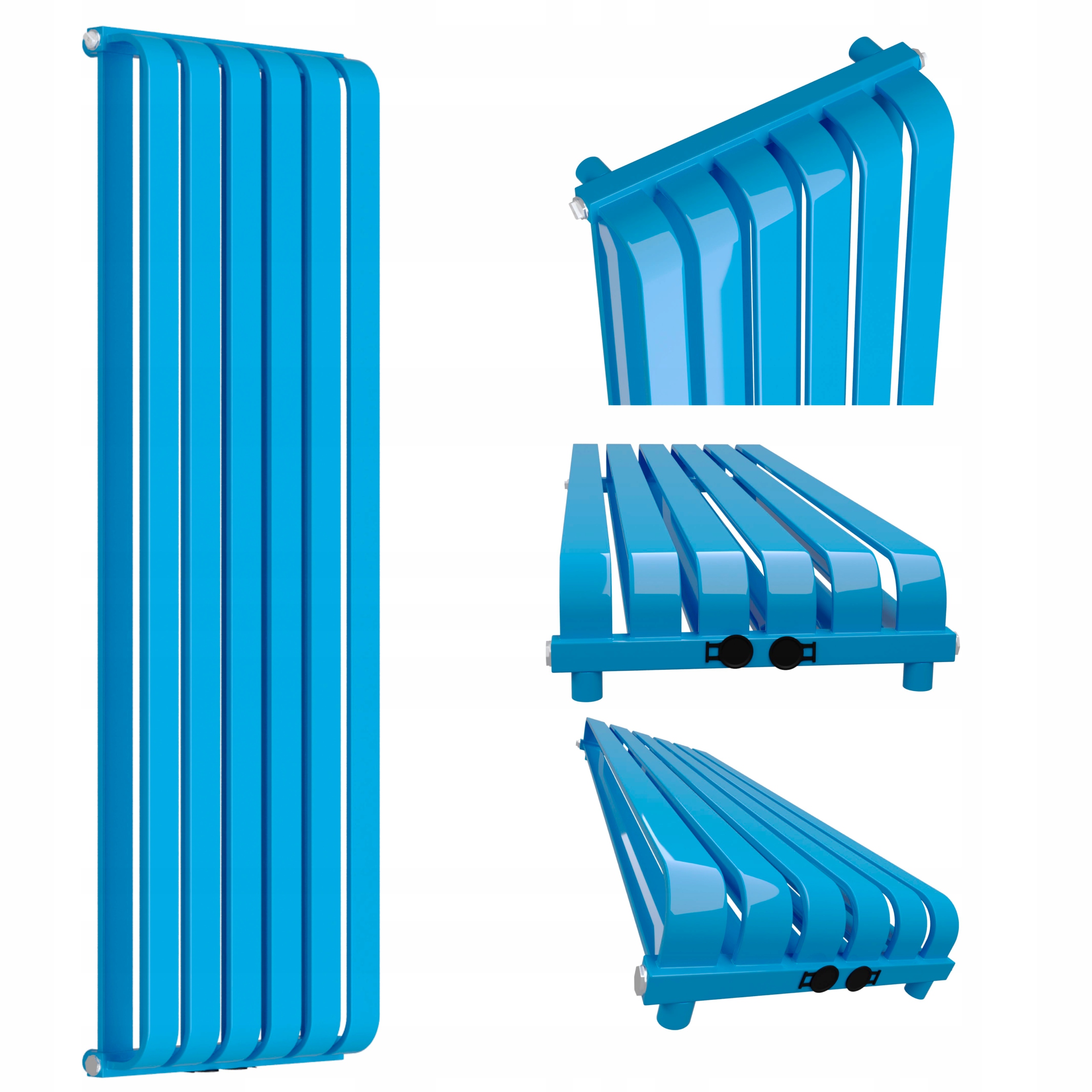 Dekorativní radiátor Amari Plus 1400x395 Modrý