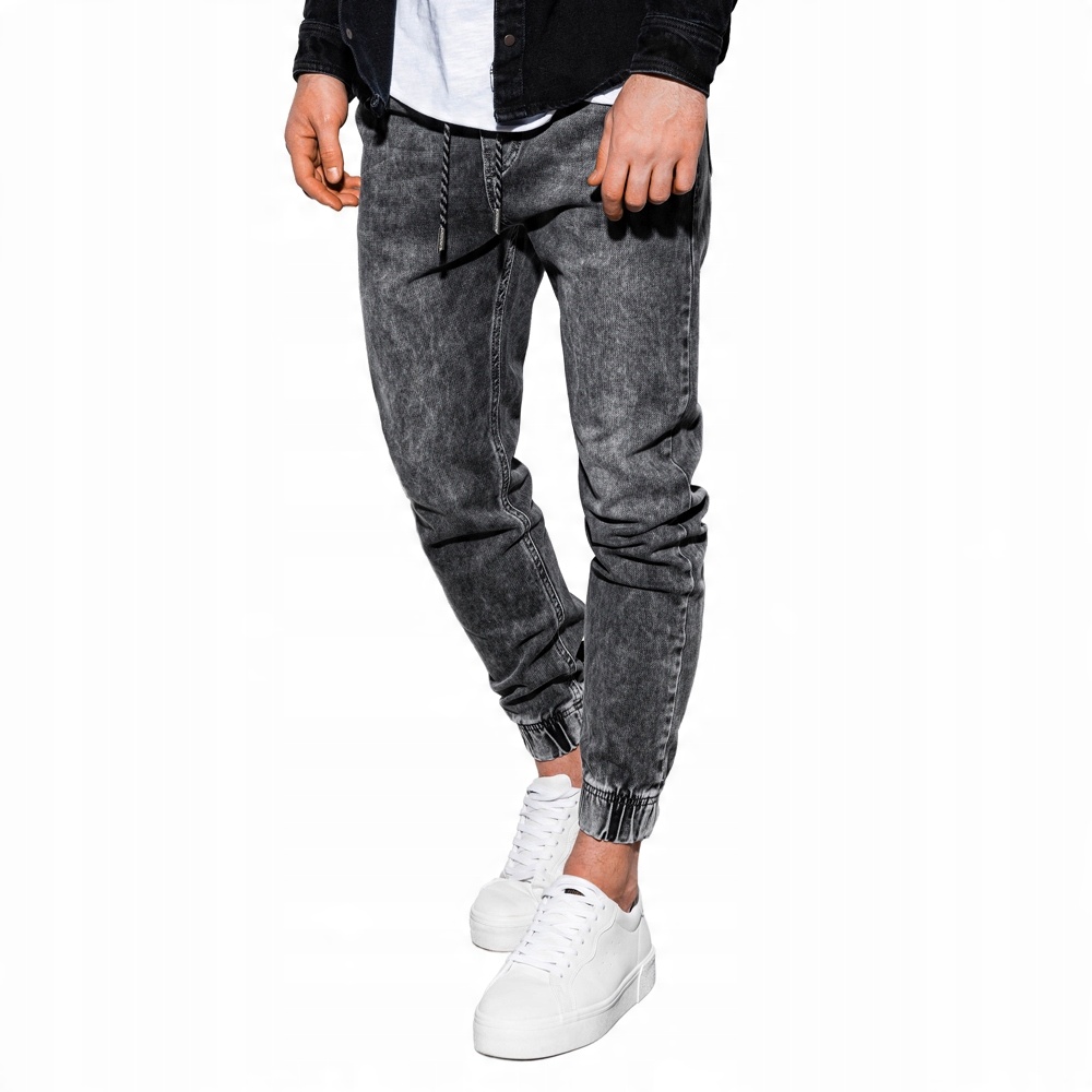 

Spodnie męskie jeansowe joggery P907 szare M