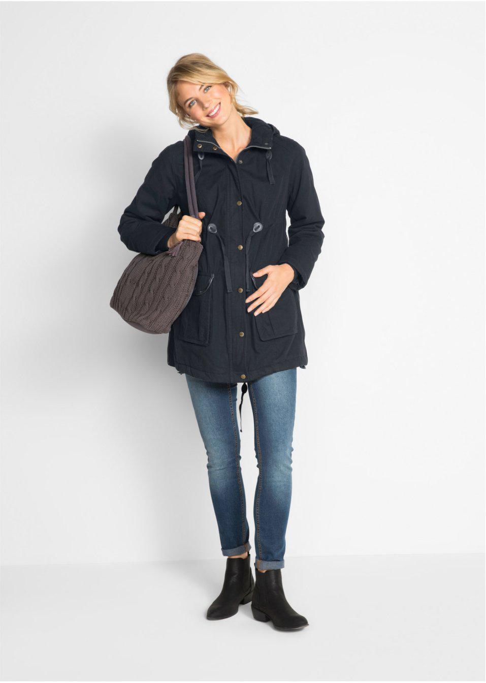 Bonprix 40 CIĄŻOWA KURTKA PARKA WSTAWKA Rozmiar 40