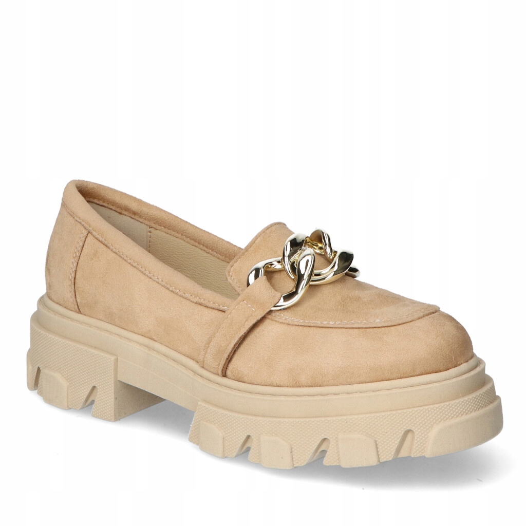 Mokasíny For-But Dámské béžové semišové 39