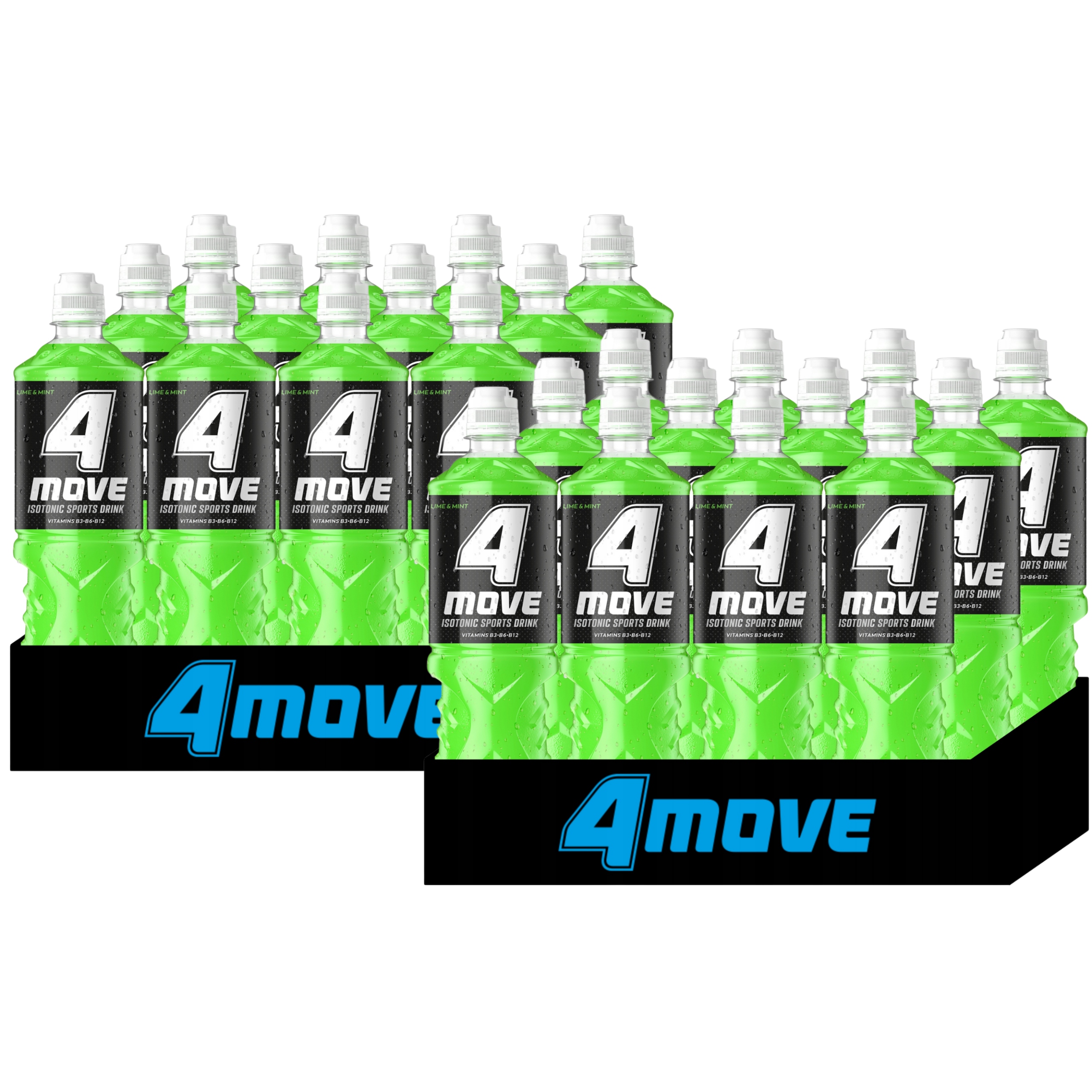Levně 4MOVE Isotonický neperlivý nápoj s příchutí limetka – máta 750 ml x 24 kusů