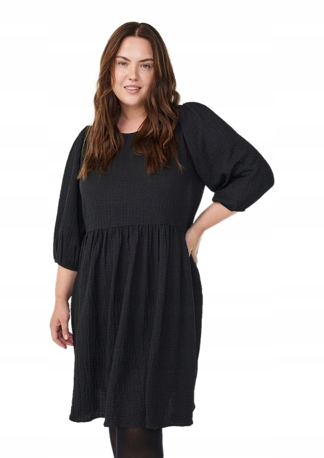 Zizzi Černá Šaty Plisovaná Tunika 059C 44