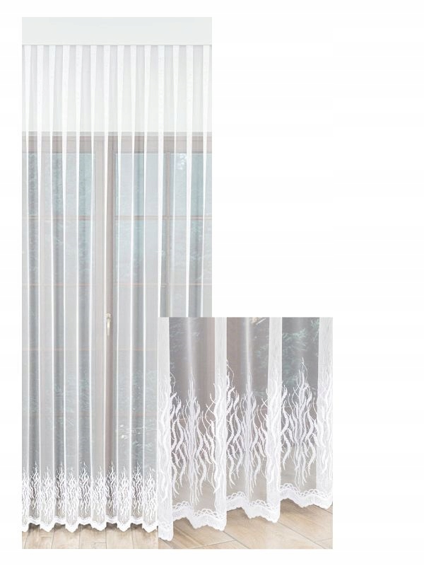 Záclony s páskou Lehký Řecký styl Tyl Záclona Dole š.280x180