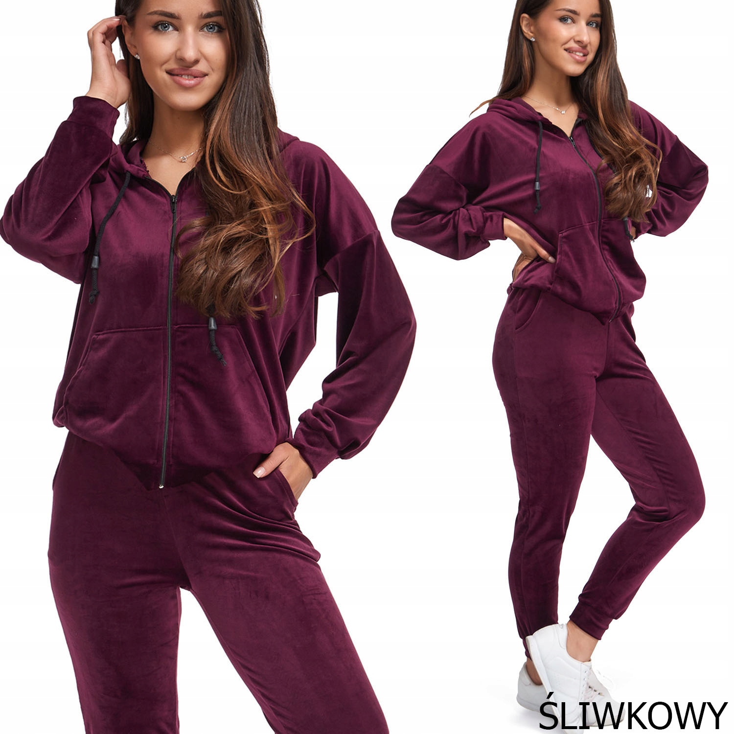 324_ WELUROWY KOMPLET DRESOWY_ L/40 Rozmiar 40