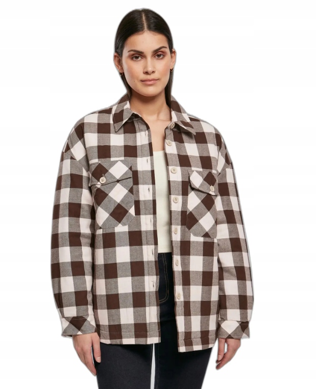 Urban Classics Kostkovaná Bunda S Klasickým Límcem 5XL 6FA