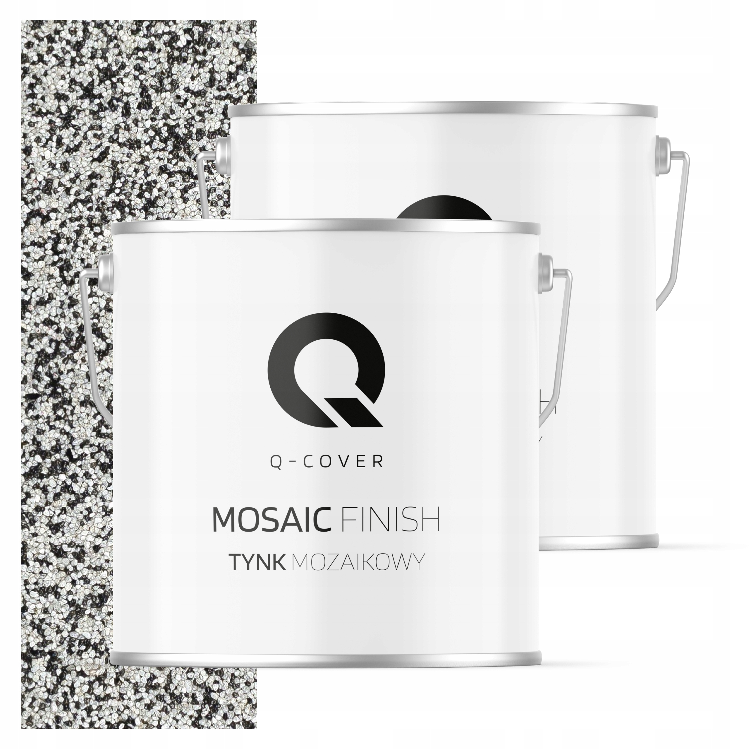 Mozaiková pryskyřičná omítka 7 kg Vnitřní barva Bílo-černá s černou slídou M24