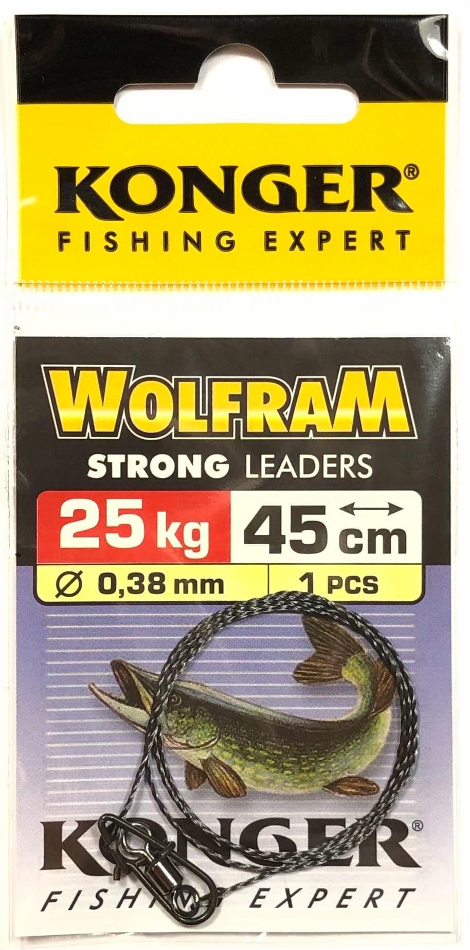 

Konger Przypony Wolframowe 45cm/25kg (1 szt.)
