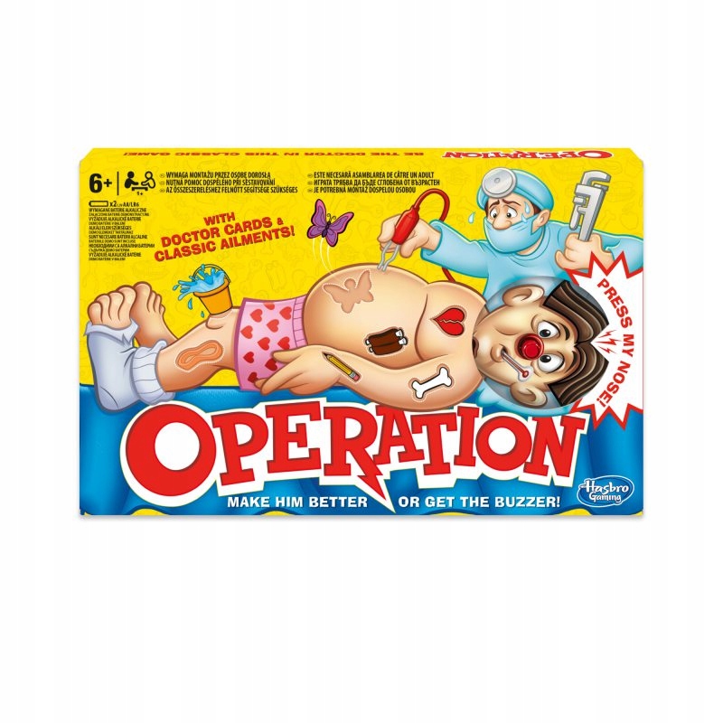 Gra Planszowa Zręcznościowa Operacja od hasbro