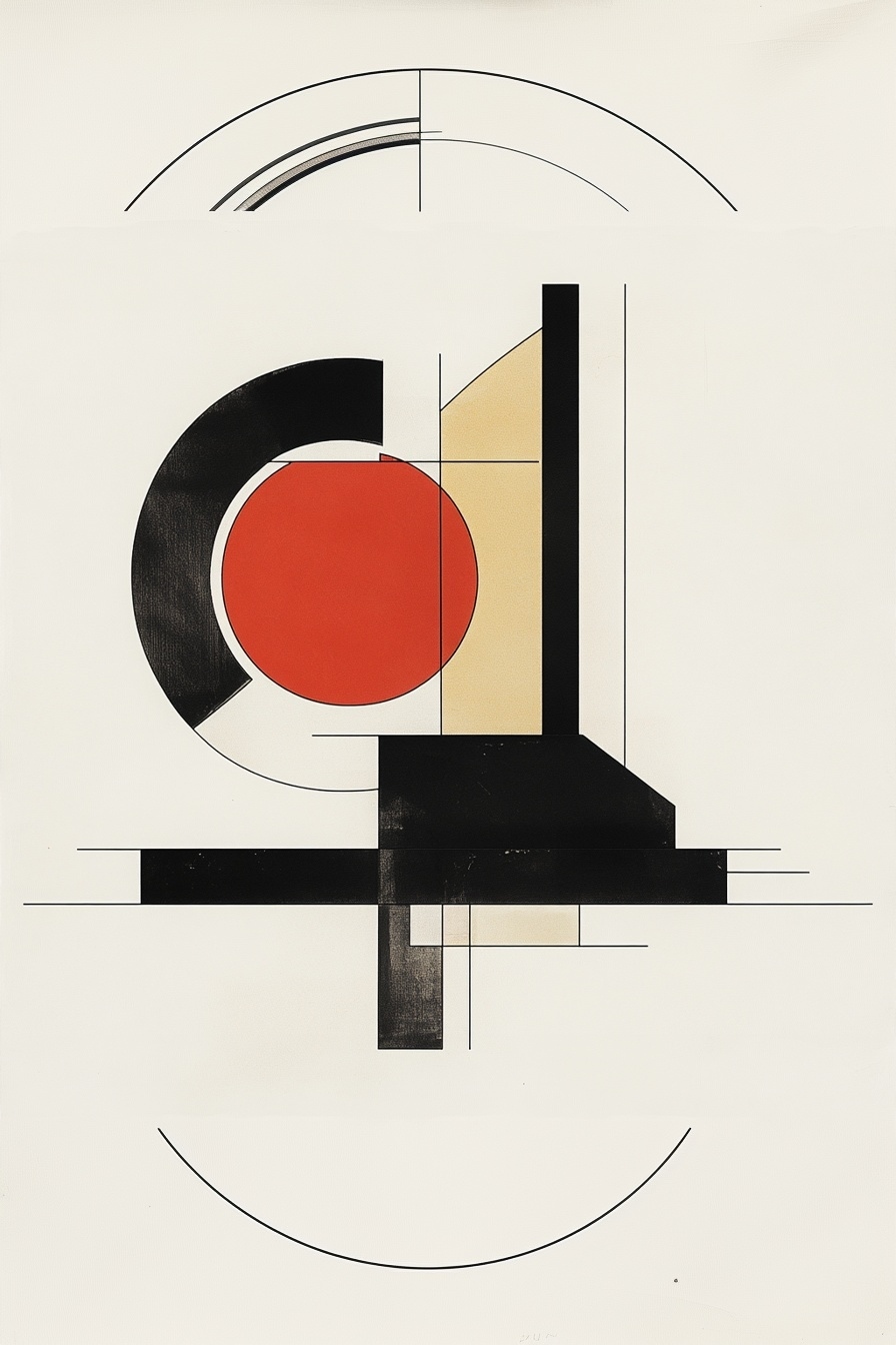 Obraz Na Plátně Canvas Grafika Geometrie Kolo Abstrakce Bauhaus 80x120