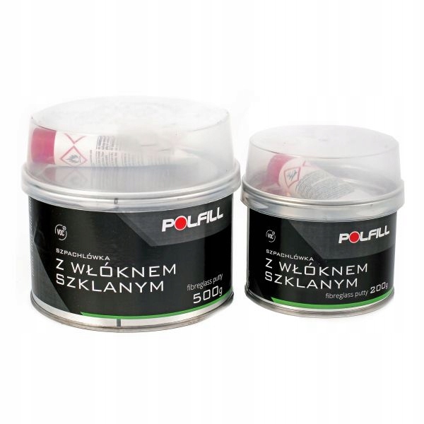 SZPACHLÓWKA Z WŁÓKNEM SZKLANYM POLFILL + Utwardzacz 500g