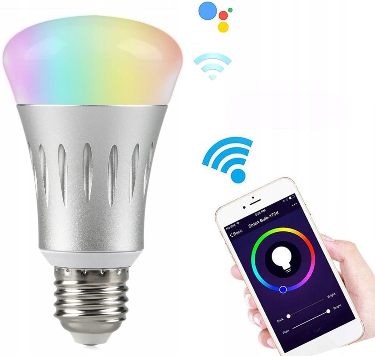 

Inteligentna Żarówka Led E27 7W WiFi Rgb