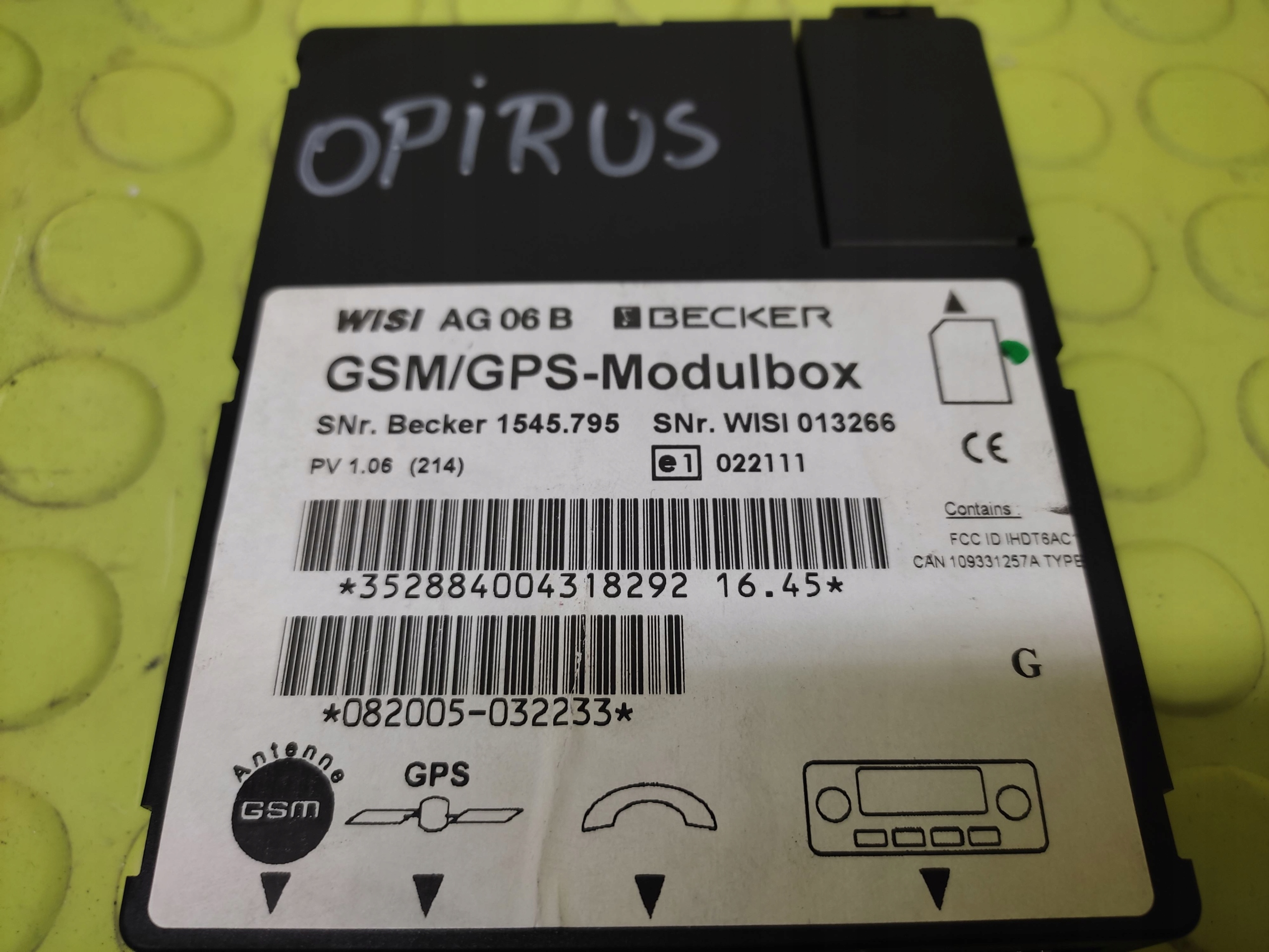KIA OPIRUS control unit module GPS AG06B