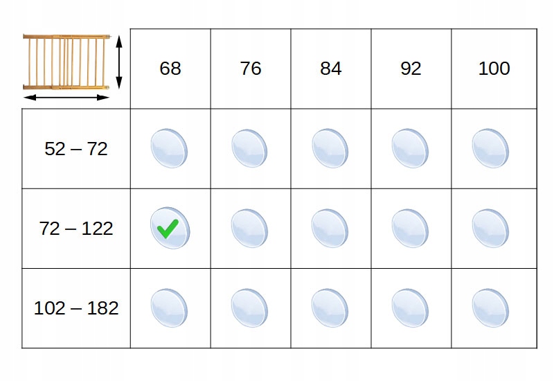 BRAMKA OCHRONNA BARIERKA ZABEZPIECZAJĄCA 72-122 cm Marka Asert
