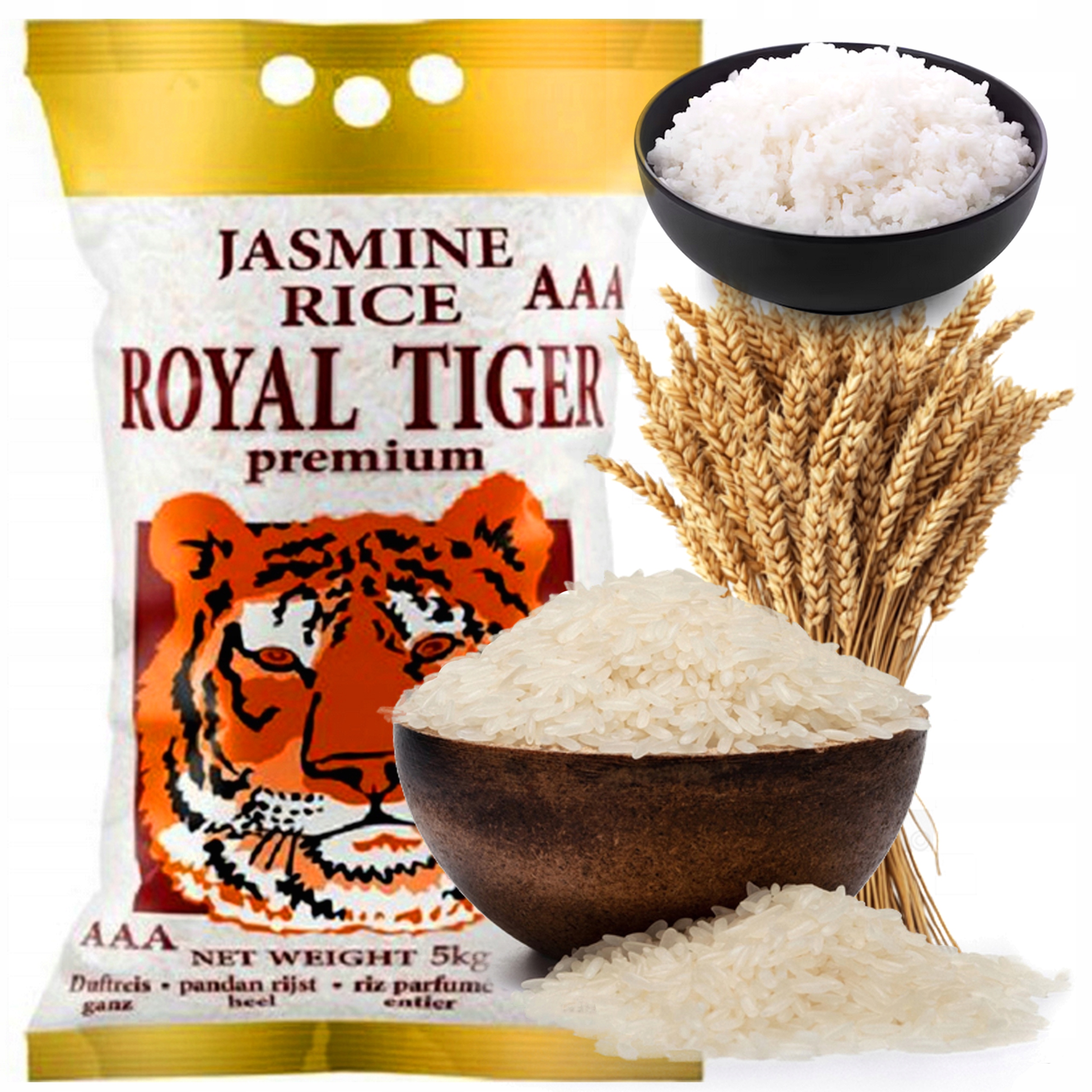 Levně Aromatická jasmínová rýže Premium 5 kg Royal Tiger Filipino Food