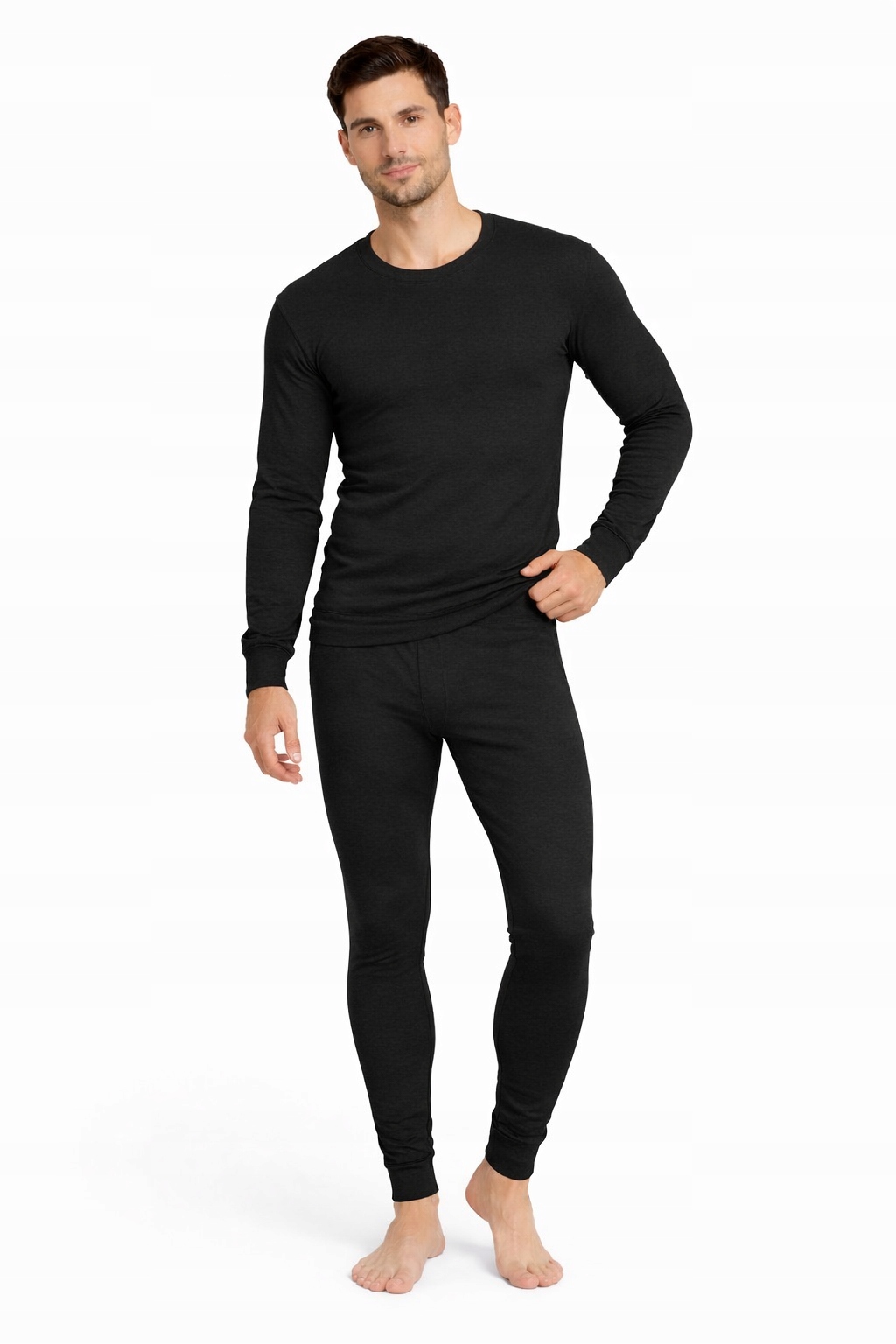 KALESONY PLUS PODKOSZULEK TERMO ZESTAW CZARNY r.2XL/3XL