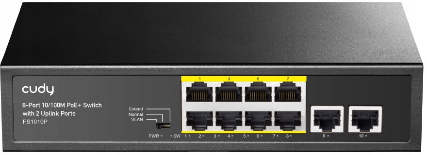 Switch pro kamery Cudy Přepínač FS1010P 8xFE PoE+ 120W