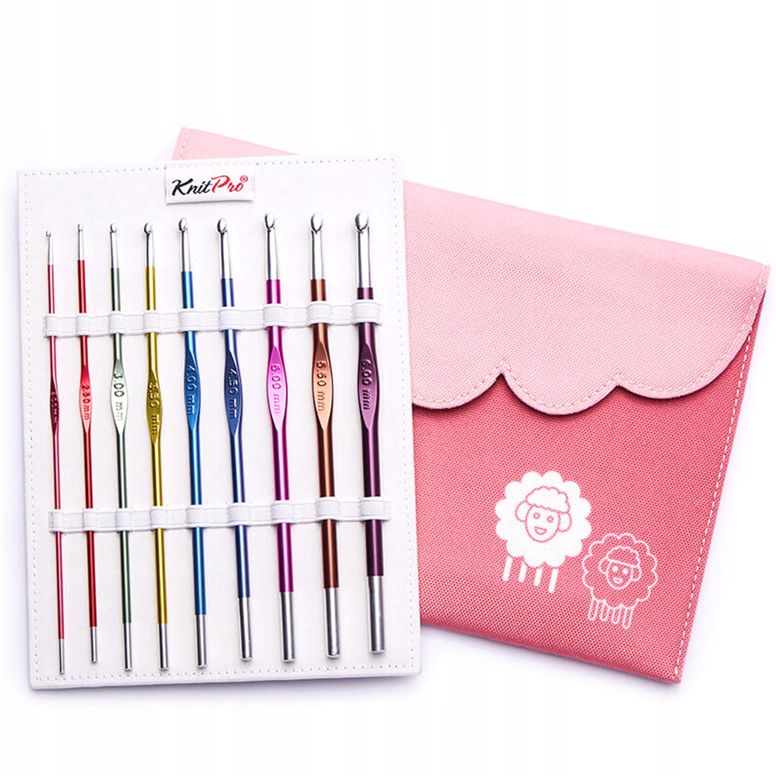 sada jednostranných kovových háčkování Zing Deluxe Knitpro 9ks