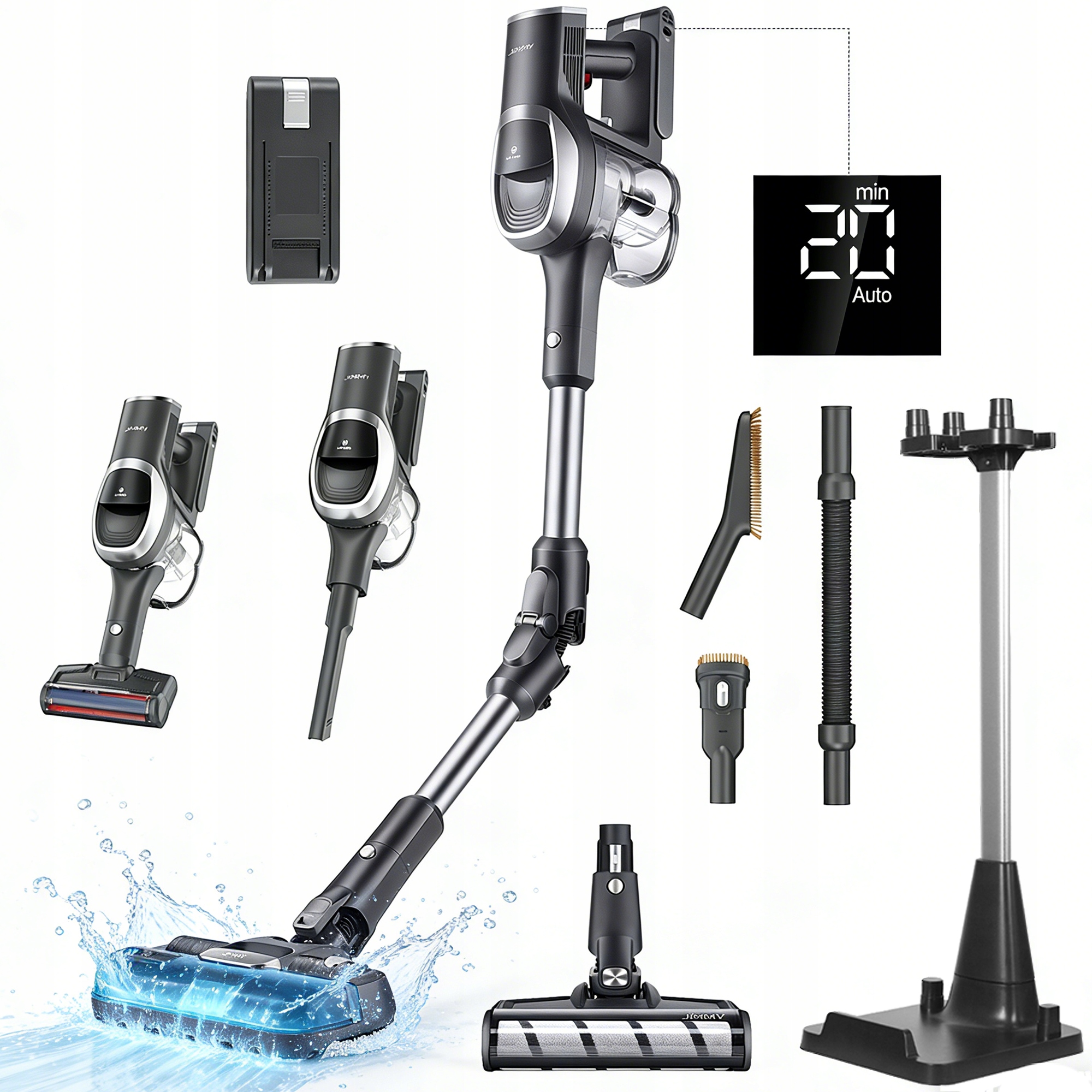 Tyčový vysavač Jimmy JV9 Pro Aqua bezdrátové mopování 21Kpa 210 Rpm