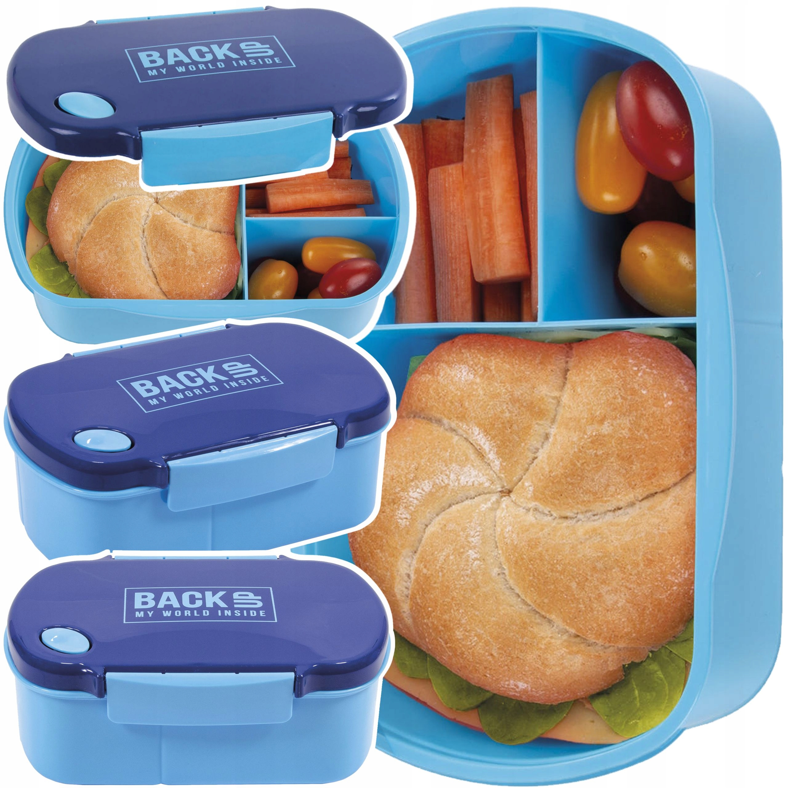 

Śniadaniówka BackUP 3 przegródki Lunchbox Bpa Free