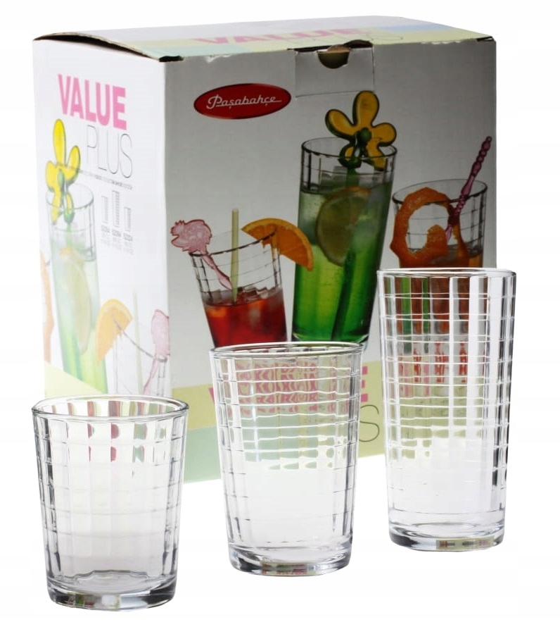 

Komplet Zestaw 18 Szklanek Do Drinki Napoje Whisky