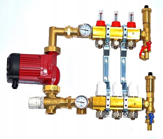 ROZDZIELACZ 9 SEKCJI DO PODŁOGÓWKI Z POMPĄ+ GRUPA Kod producenta -