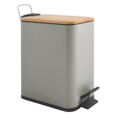 Levně Odpadkový koš Spirella Erik s pedálem 5 l šedohnědý