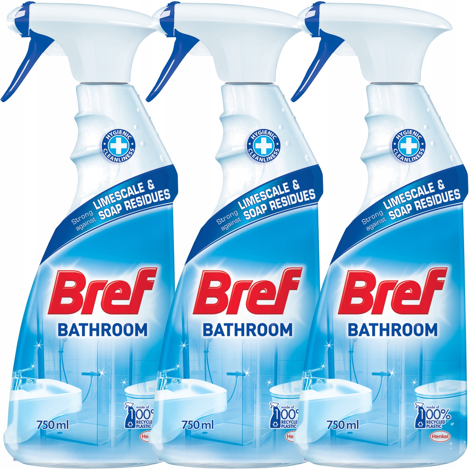 

Bref Łazienka Spray do czyszczenia kamień 3x750 ml
