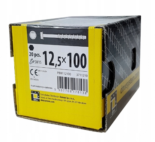 

Wkręty hartowane śruby do betonu Pbw 12,5x100 20sz