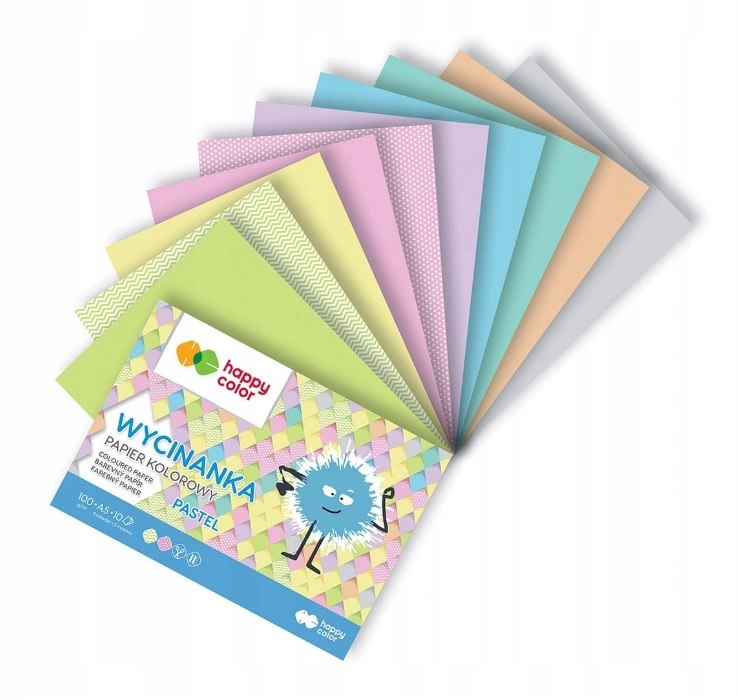 BLOK WYCINANKA HAPPY COLOR A5/10K PAPIER PASTELOWY