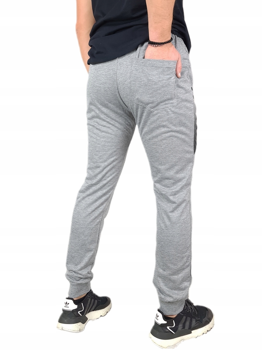 SPODNIE DRESOWE MĘSKIE DRESY modne JOGGERY kieszenie na zamek bawełna, S/M Marka Distribution4you