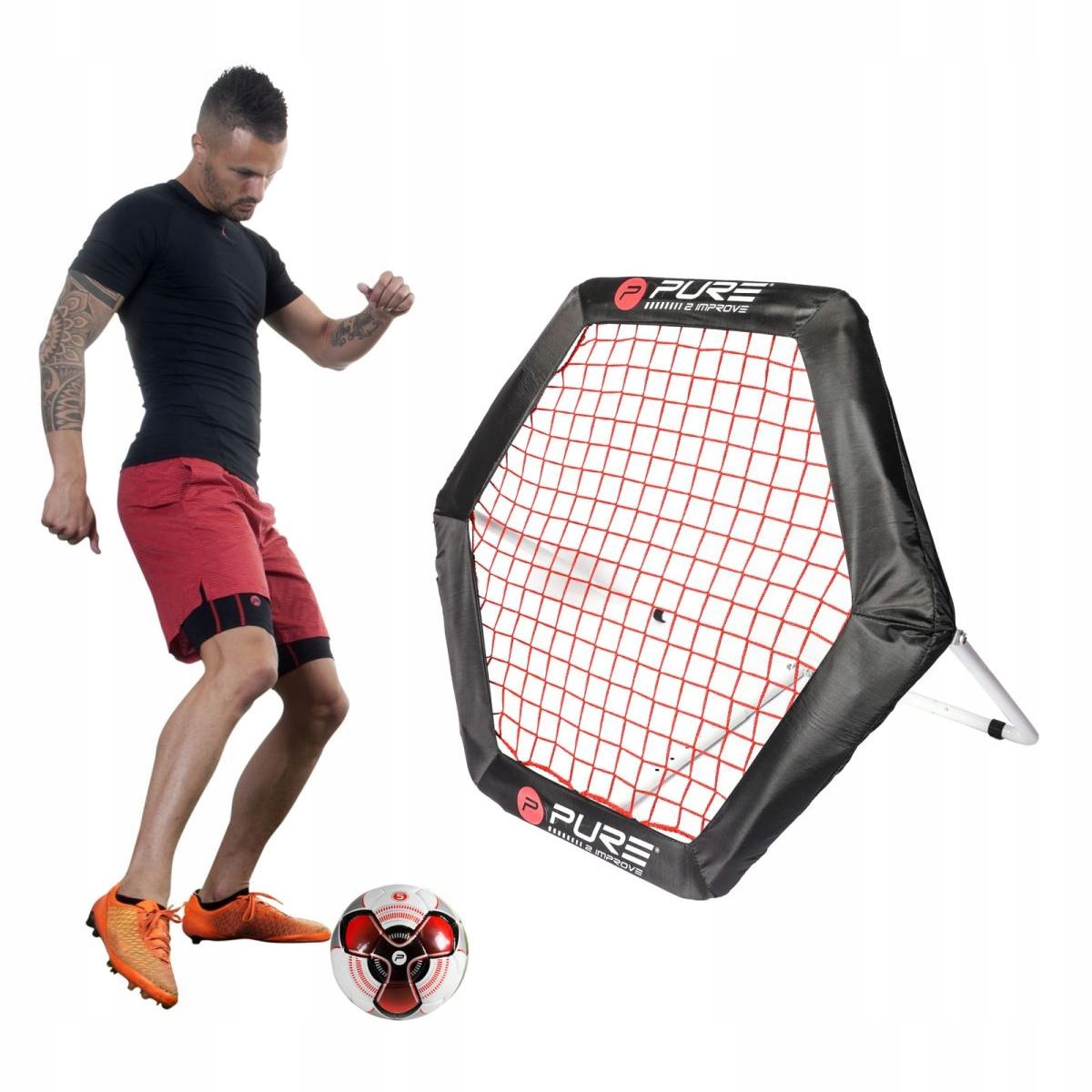 Tréninkový rám Rebounder Hexagon pro odrážení míče Trenažér Branka Pure