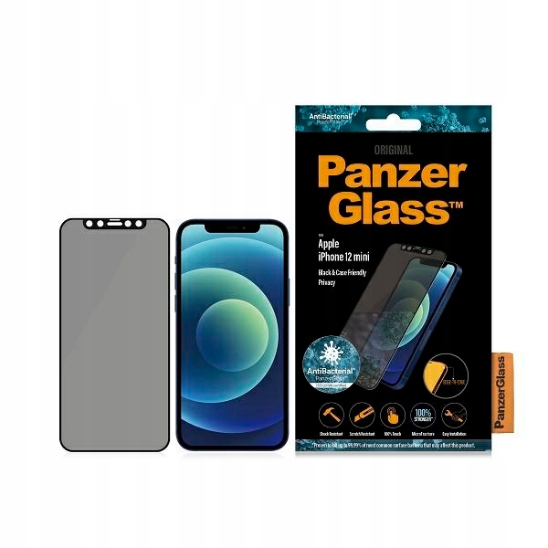 PanzerGlass E2E Super+ iPhone 12 MiniCase Friendly AntiBacterial Microfract
