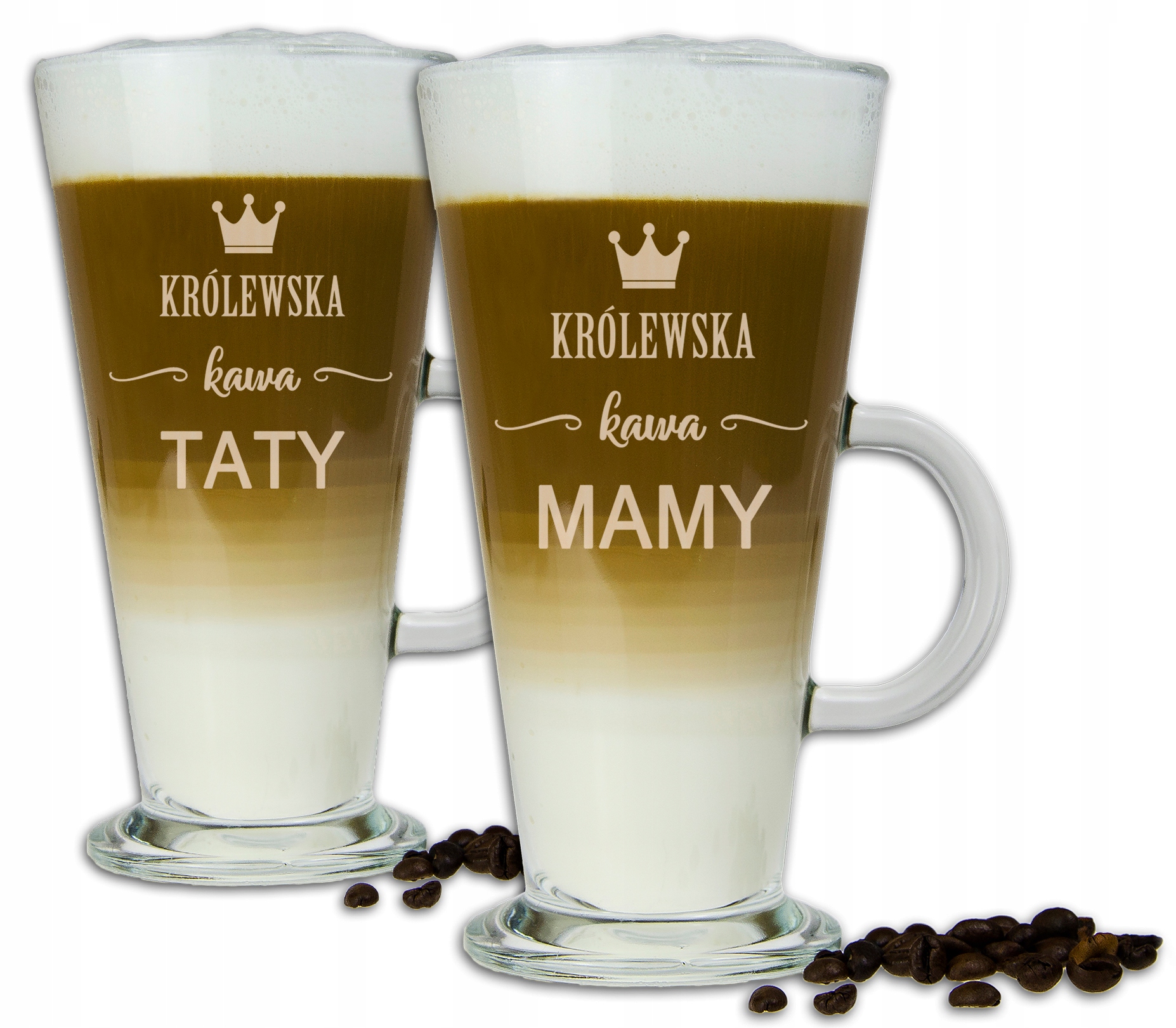 

Szklanki Latte Dla Rodziców Z Grawerem 2 szt
