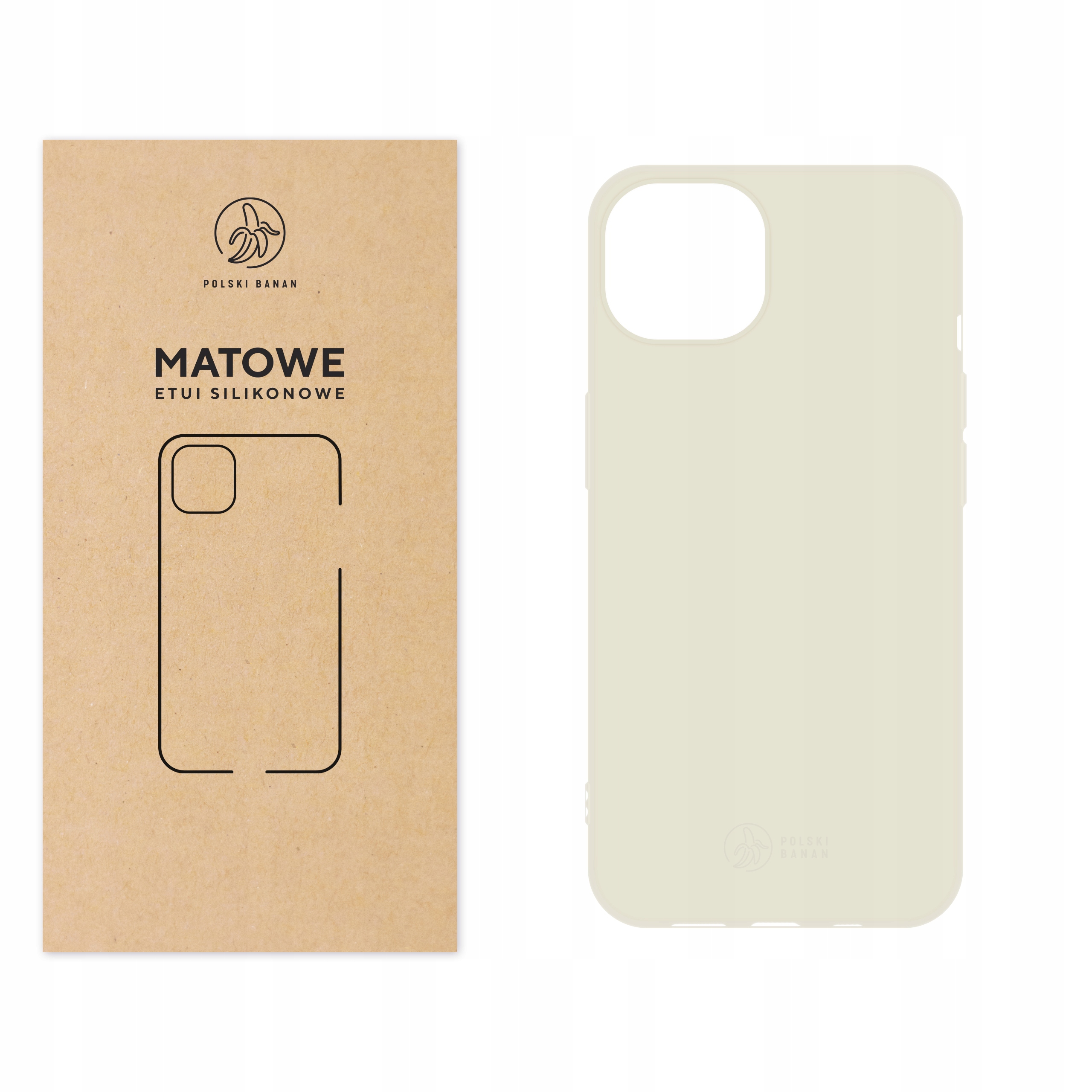 

Etui Matowe do iPhone 14 kremowe