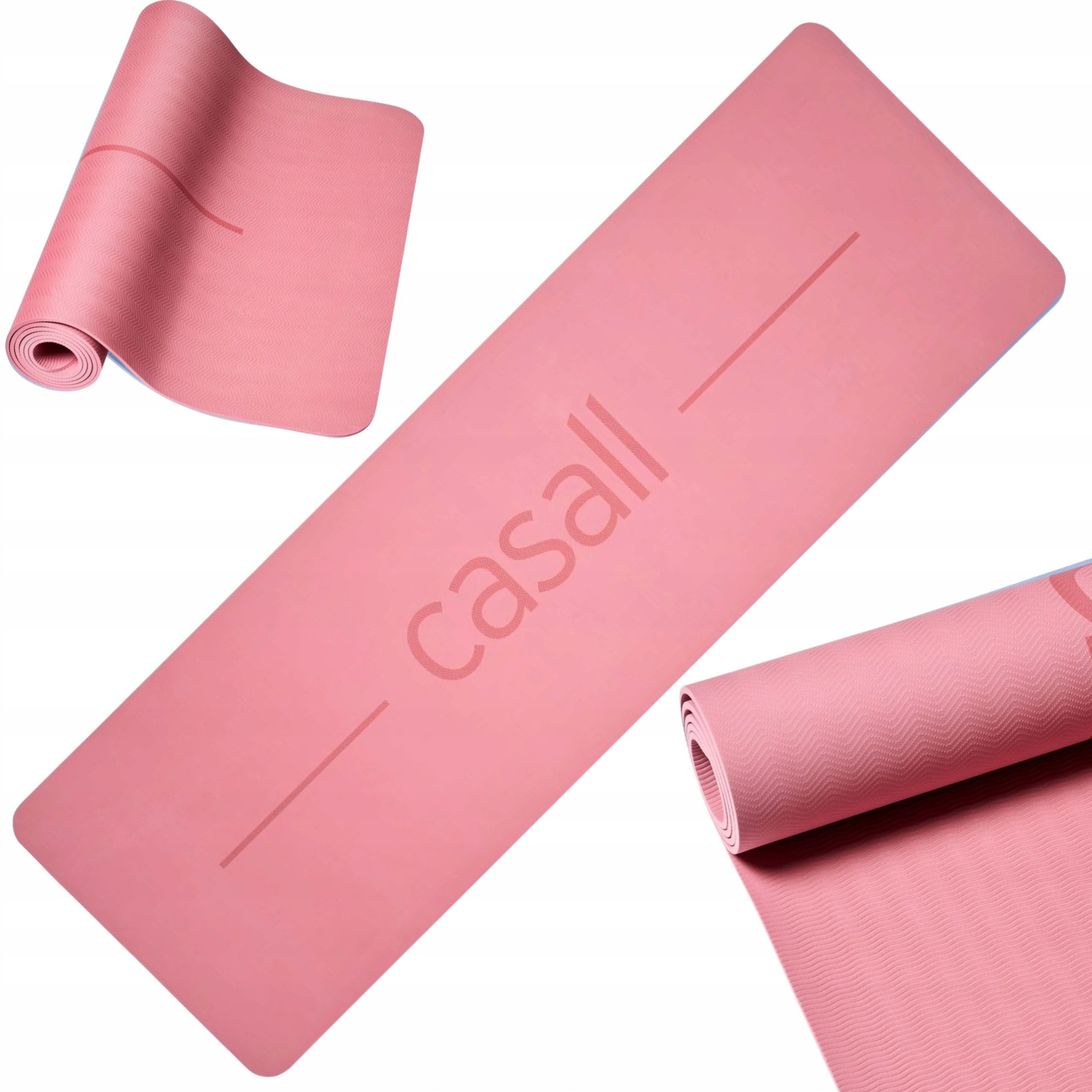 Protiskluzová podložka na jógu Casall Position Line 5 mm, lehká pro začátečníky
