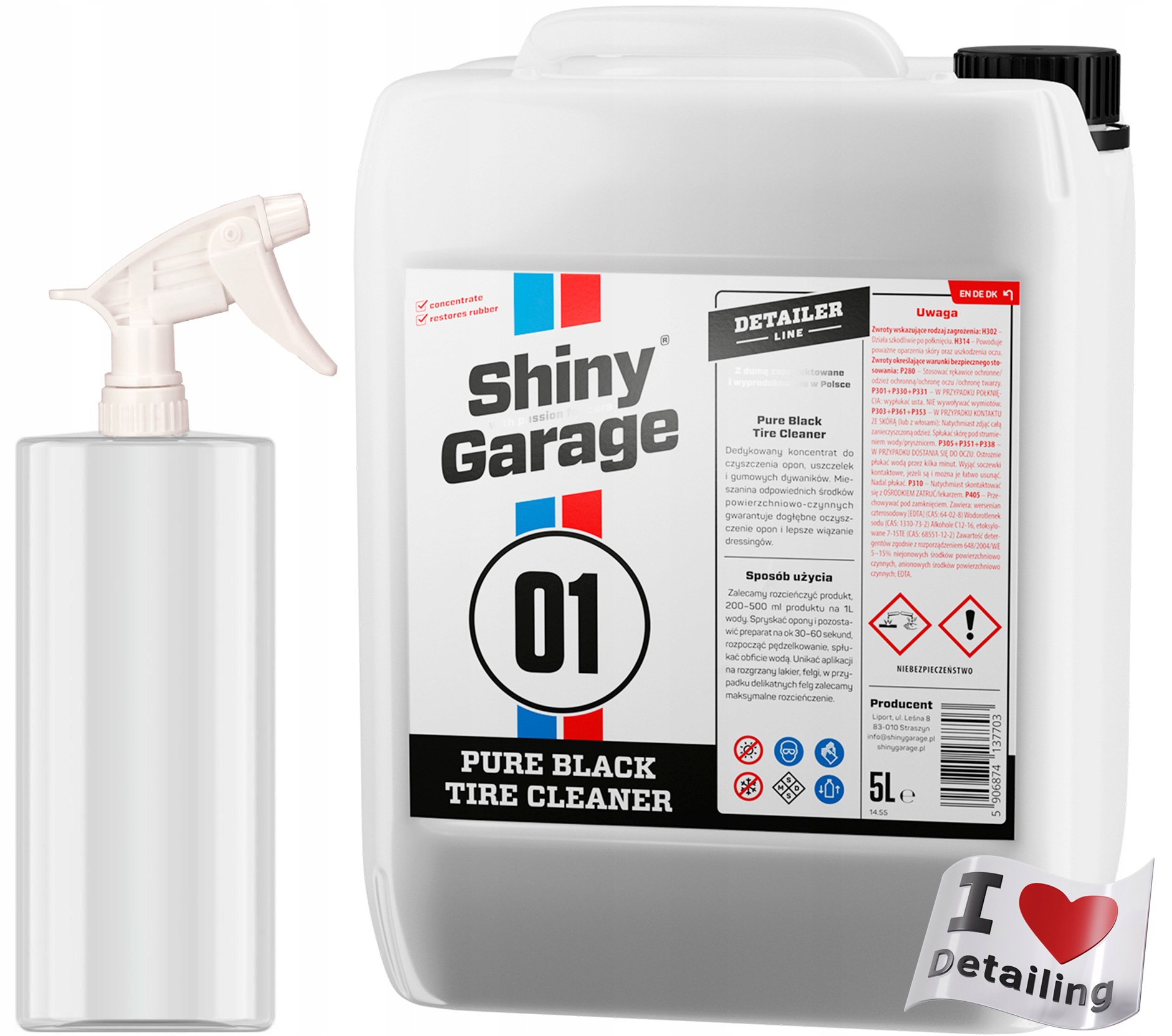 SHINY GARAGE - Pure Black Tire Cleaner для шин 5L