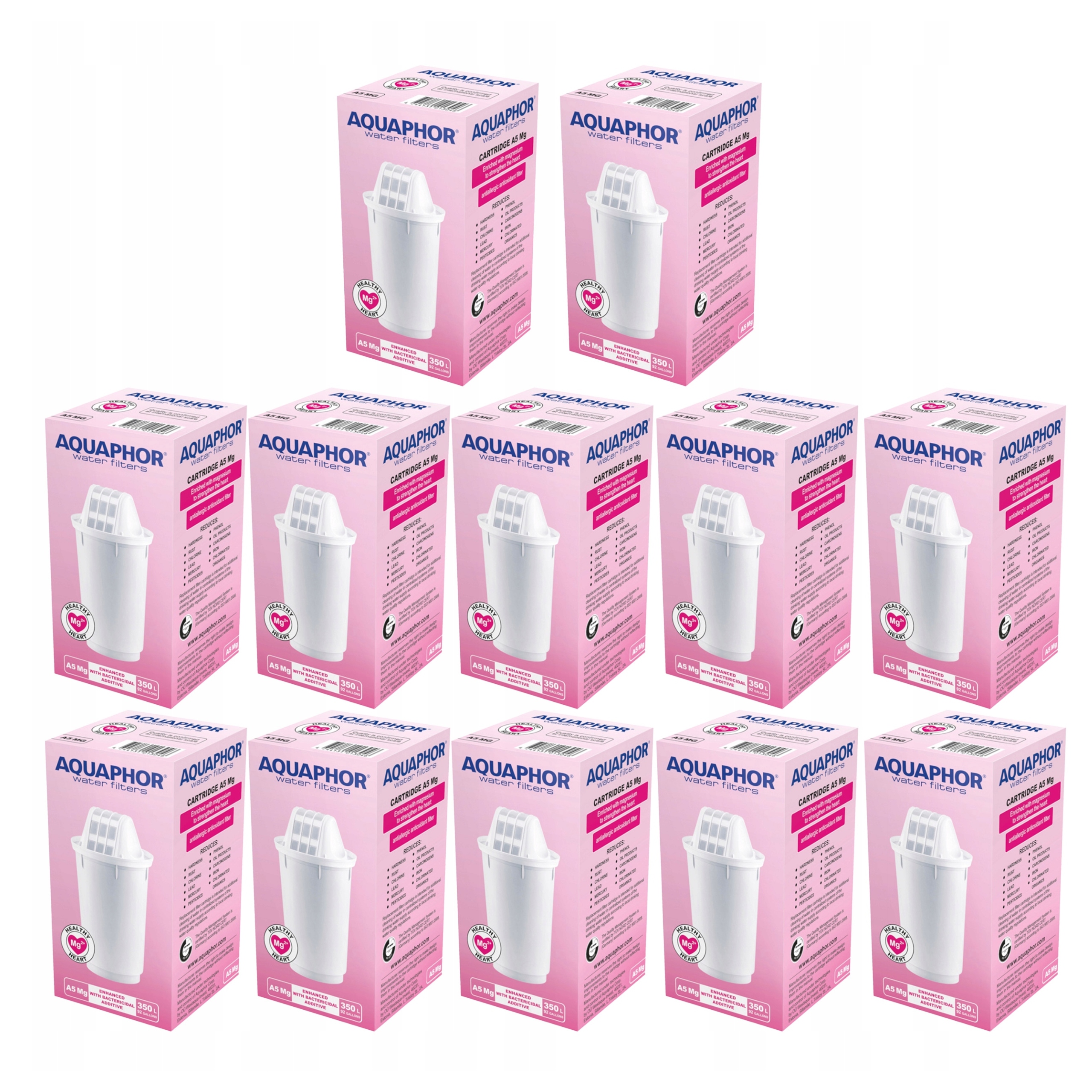 Filtrační vložka pro obohacování vody o hořčík Aquaphor A5 Mg, sada 12 ks