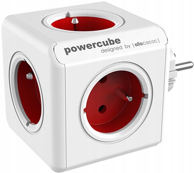 

PowerCube Original, rozgałęźnik 5 gniazd czerwony