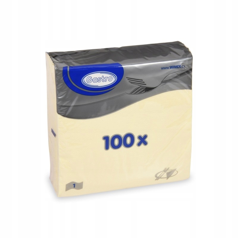 

Serwetki 1-warst j. żółte skł.1/4 33x33cm 100szt