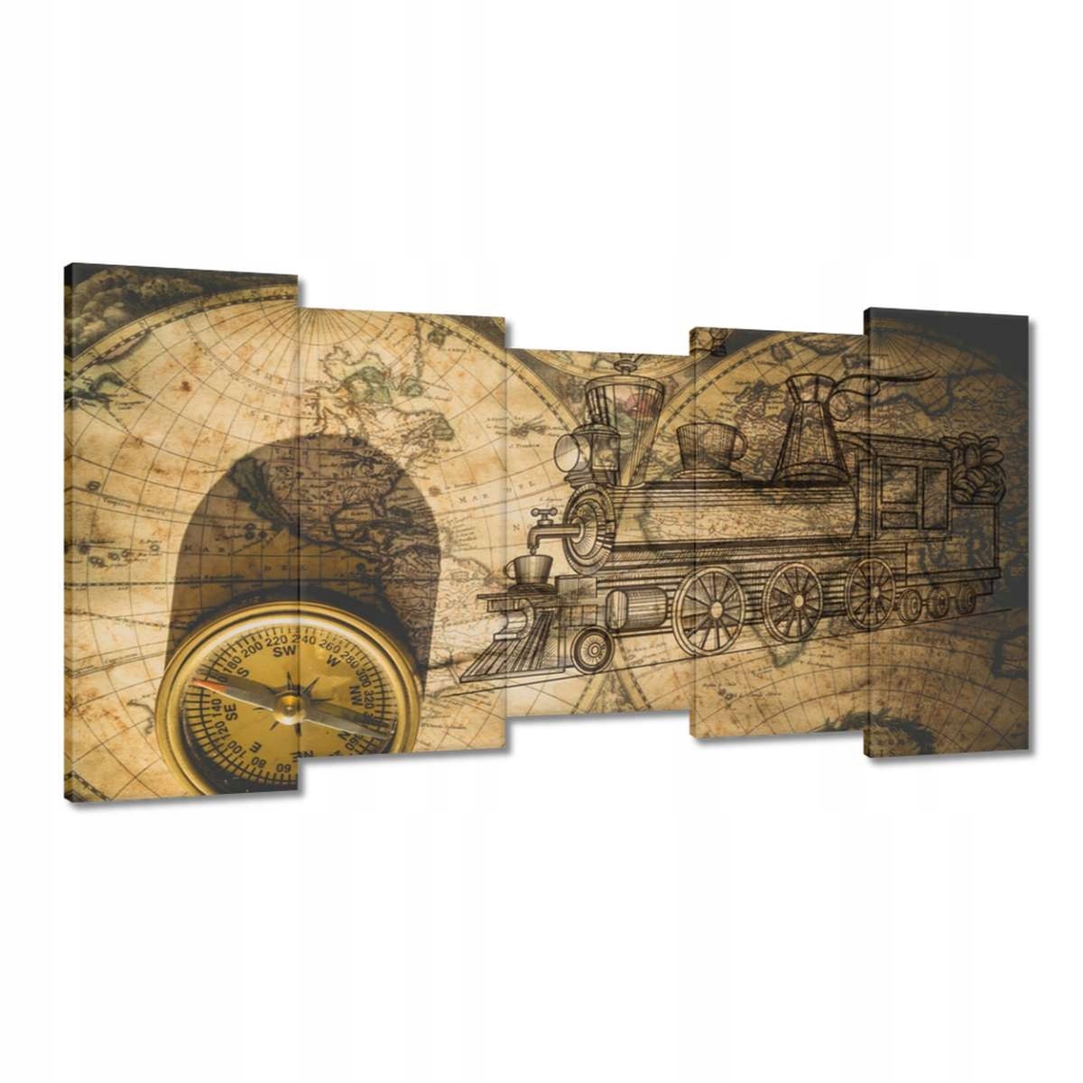 Obrazy 150x80 Stará mapa Vintage