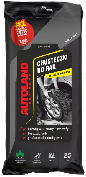

Chusteczki do rąk Autoland Premium XL 25szt