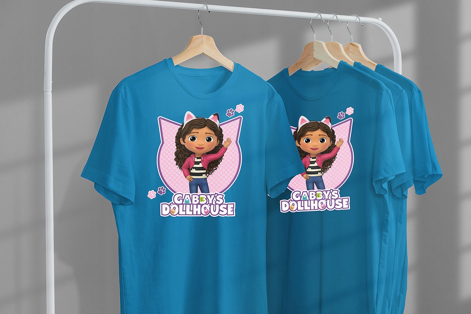 T-SHIRT KOSZULKA DLA DZIECKA KOCI DOMEK GABI 104 SUPER JAKOŚĆ Rozmiar XXS