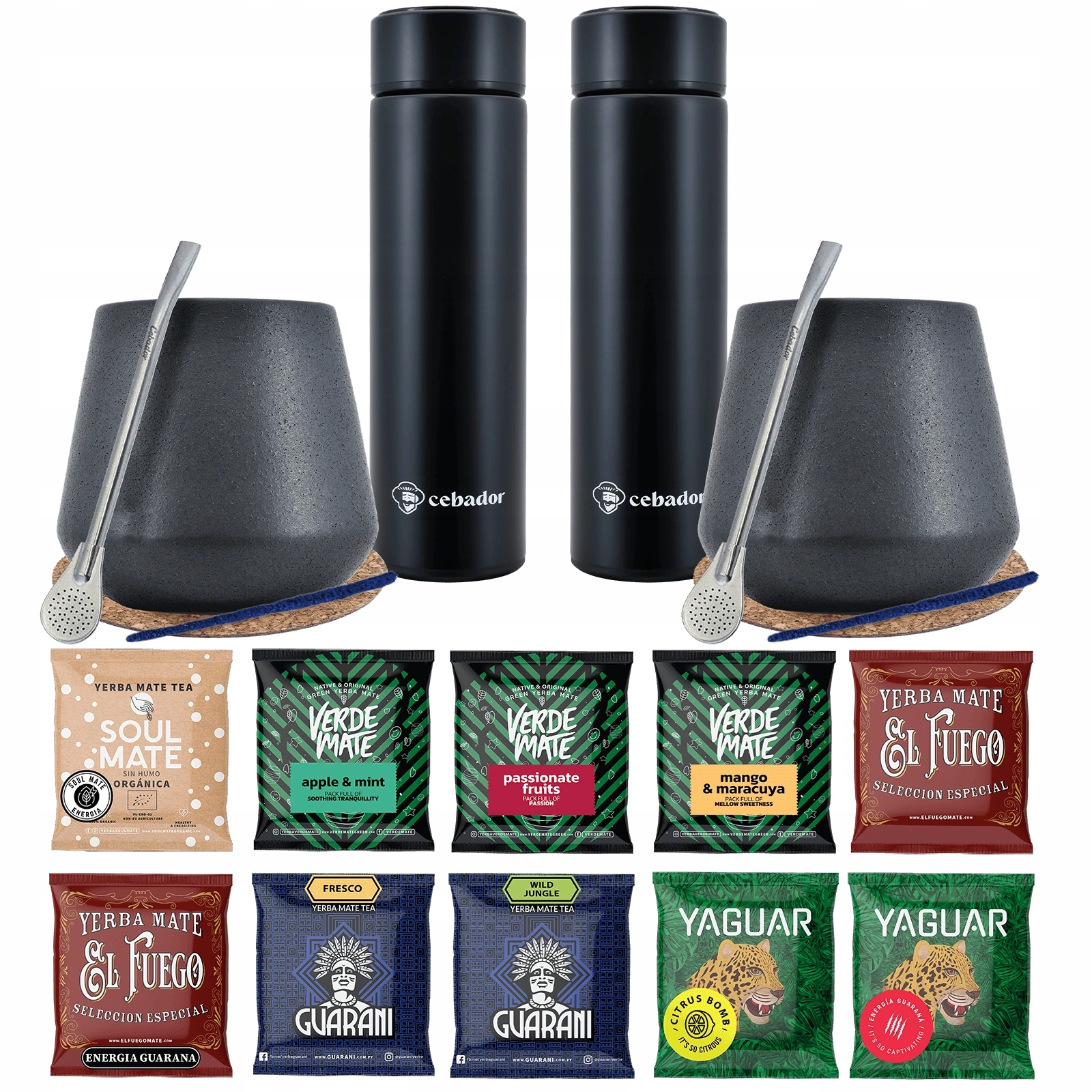 Sada Yerba Mate Pro Dva Vzorky 10x50g Led termoska Tykev a bombilla 500g