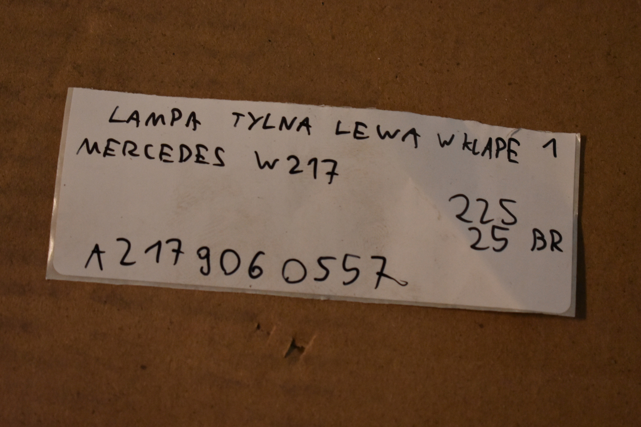 light rear left W KLAPIE MERCEDES W217 1
