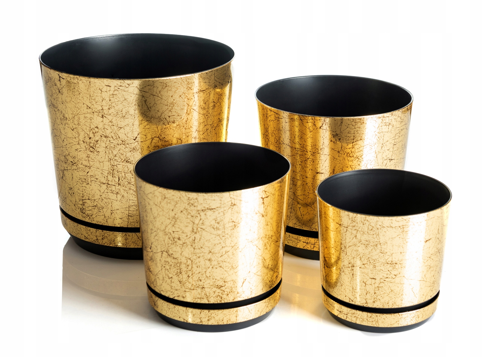 STARE ZŁOTO 14 Doniczka z podstawką klasyczna RETRO loft OSŁONKA rustykalna